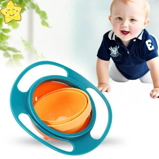 Rotatable 360° Baby Feeding Bowl - Non Spill Universal